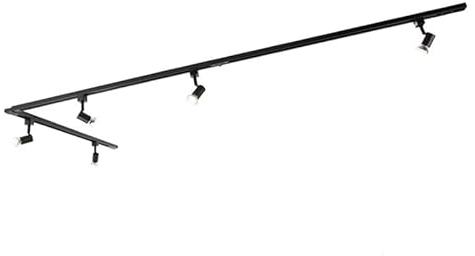 Qazqa - Modern Rail System with 5 Spotbar I Spotlight Ceiling Bars 1-Phase Black - Jeany- - Modern - Suitable for LED GU10 | 5 Way Light - Steel Surface-Mounted spotway Light - Suitable for