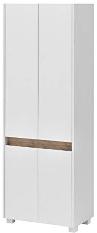 Schildmeyer Hochschrank 701514 Cosmo, 57 x 164,5 x 33 cm (BxHxT), weiß