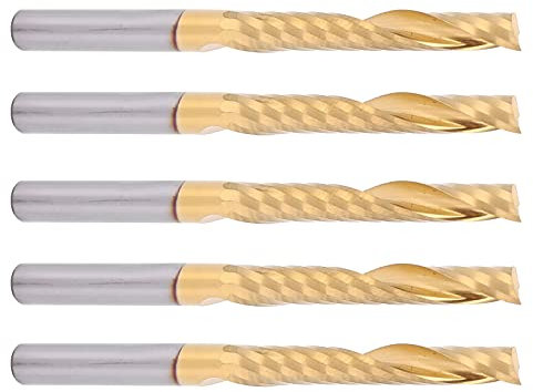 Frese a candela, Frese a candela a spirale Rivestimento in titanio HSS Buona durata Facile da usare Fresatrici Utensili a fresatura CNC a elica singola per parti di riparazione per meccanici