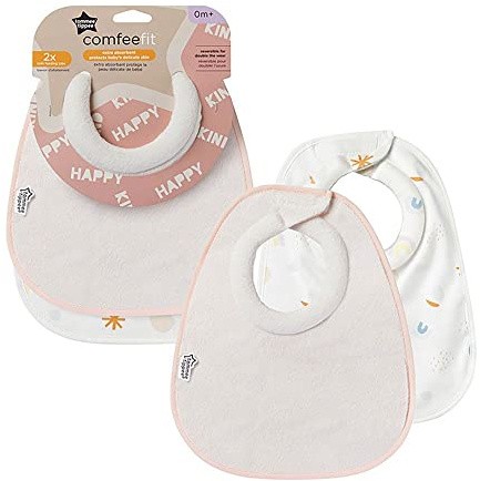 Tommee Tippee Milk Feeding Bibs Pack of 2 Pink