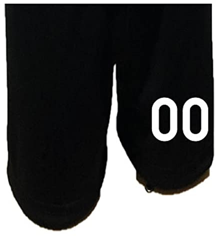 Generico Pantaloncino Nero da Calcio 100% Poliestere con possibilità di Personalizzazione Numero, Taglie da Adulto e Bambino (L)