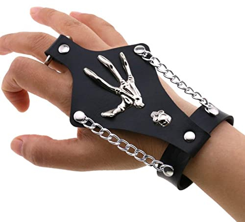 Bysonglezai Armbänder Damen Armband Frauen Geschenk Mädchen Cosplay Männer Schwarz Leder Nietenarmband Punk Armband Goth Manschette Armband Gothic Niet Schnalle Armbänder Für Frauen Gopunk-22