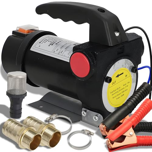 Retoo Dieselpumpe 12V 260W Ölabsaugpumpe Ölpumpe Absaugpumpe Kraftstoffpumpe Ölwechsel Selbstansaugend Ölförderpumpe für eine Autobatterie Heizölpumpe zum Motoröl Heizöl für Motorrad Auto