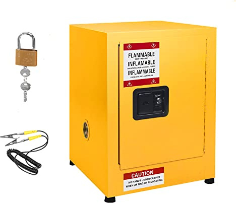 Garvee 17 in x 17 in x 18 in Flammable Cabinet, Hazardous Storage Cabinet Adjustable Shelf Flammable Storage Cabinet