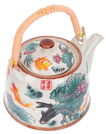 OUNONA Retro Teapot Ceramic Teapot for Household Decorative Tea Infuser Vintage Style for Restaurant Use