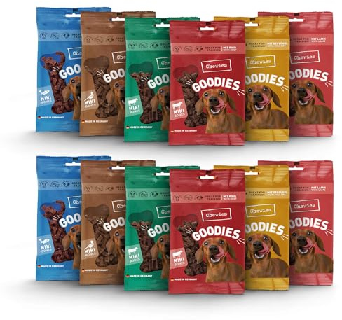 Chewies Training Mini Snacks Friandises pour Chien - Friandises saines pour Chien sans Sucre, idéales comme récompense et Motivation Lors de l'entraînement du Chien, fabriquées en Allemagne (12 x 125