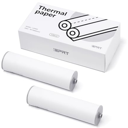 iDPRT A4 Thermopapier, 110 x 297 mm Thermopapier kompatibel mit MT890/HPRT MT810/M08F/ITP01/ITP04, BPA-frei und unterstützt Verträge, Bild usw, 2 Rollen
