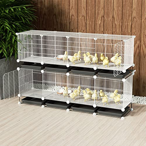2-stöckiger/3-stöckiger Kleintier-Laufstall, Kaninchenkäfig, Meerschweinchen-Laufstall mit Tür und Tablett, anpassbares DIY-Design für kleine, große Meerschweinchenkäfige, Kaninchen-Meerschweinchen, Z