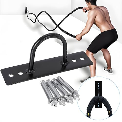 Fijación Battle Rope, Soporte para Cuerda de Batalla, con Material de Montaje, Soporte de Anclaje para Pared Y Techo, para Sistemas de Entrenamiento de Fuerza