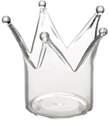 Cabilock 3Er Set Kronen Kerzenhalter Glas Teelichthalter Krone Dekorative Glaskerzenhalter Für Wohnzimmer Küche Couchtisch Hochzeit Und Weihnachtsdeko
