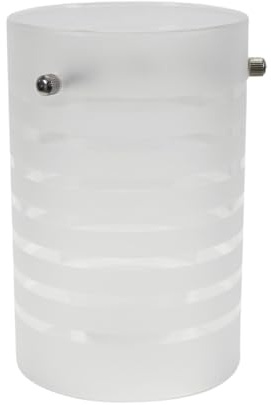 ValueLights | Easy Fit Striped Frosted Glass Ceiling Pendant Light Shade Bedroom Hallway Lampshade | Ceiling Lights, Home Décor & Improvement Essential | 100mm Shade Width