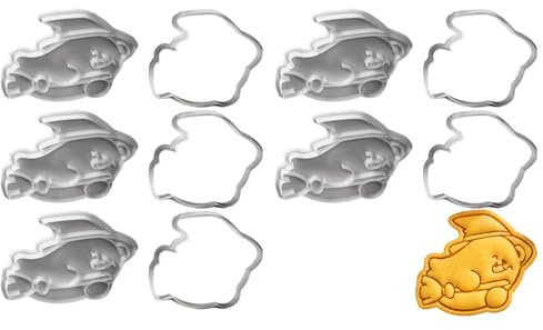 Set di 5 stampi per biscotti a forma di orsetto, per Halloween, adatti per feste di famiglia