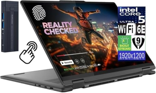 Lenovo Yoga 7i 2-in-1 14 2K WUXGA Touchscreen Laptop, Intel Core Ultra 5 125U 12-Core Processor, 16GB RAM 1TB SSD, Fingerprint Reader, Backlit Keyboard, Wi-Fi 6E, Windows 11 Home, Storm Grey