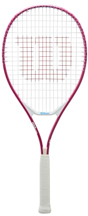 Wilson Ultra Power - Racchetta da tennis per bambini, 63,5 cm, colore: Rosa/Bianco/Blu