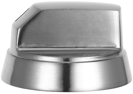 POPETPOP Universeller Gas Herd Drehknopf aus Zinklegierung 8mm Achse Einfache Installation Silberner Ersatzknopf für Küche und Camping Kompatibel mit Backofen und Mikrowelle