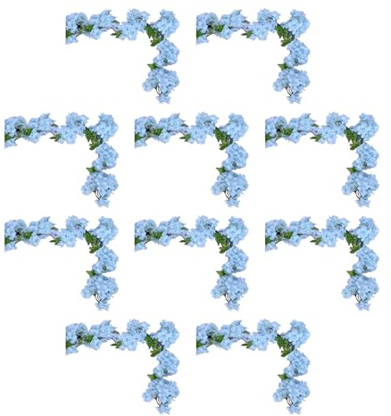 Qsvbeeqj Confezione di 10 Fiori di Ciliegie Artificiali Rattans realistico Sakura Ghirlanda Colorato Vite Per La Decorazione Di Nozze