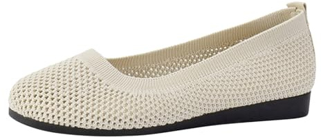 Scarpe da Donna Ballerine Slip-on, Scarpe da Ginnastica Antiscivolo in Maglia, comode, Traspiranti, estive, Sportive, da Donna, Scarpes comode
