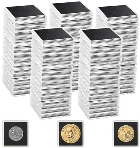 HNBTX 100 PCS Capsule per Monete,Porta Monete da Collezione,17/20/25/27/30/33/38/40mm Münzen Aufbewahrung,per Monetes Regolabili Schiuma Guarnizione per Raccoglitore Numismatica
