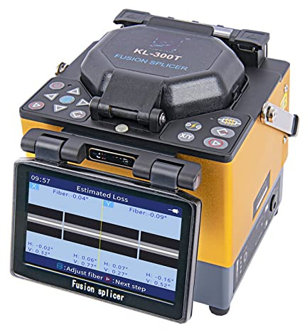 Giuntatrice Fibra Ottica, KL-300T Fibra ottica di saldatura macchina Con mannaia, Core Aliginment Fusion Splicing Macchina
