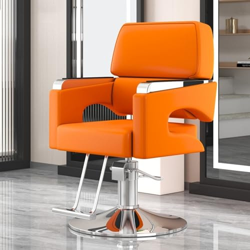 Hydraulic Barber Chair - Adjustable Height Styling Chair with 360° Swivel, Comfortable Professional Hairdressing Seat