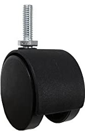 Shepherd Hardware 9733 2-Inch Office Chair Stem Caster, Twin Wheel, 24-Pack Threaded, Black, 2 inch