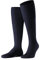 FALKE Herren Kniestrümpfe Bristol Pure M Kh Wolle lang einfarbig 1 Paar, Blau Dark Navy 6370, 43-44