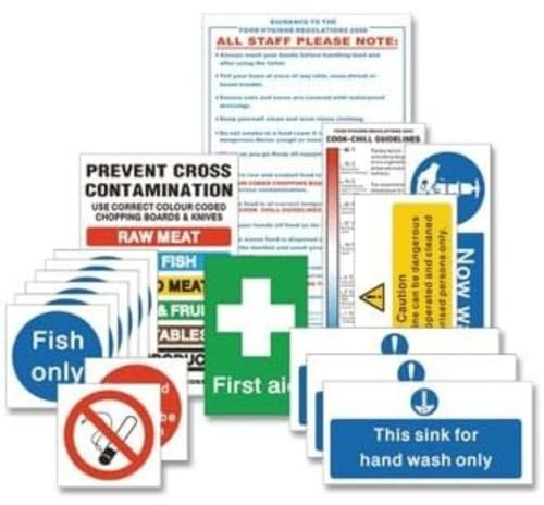 Vogue L968 Senior Hygiene Catering Sign Pack Notice Safety Plaque Poster Commercial