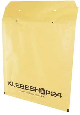 KLEBESHOP24 Luftpolstertaschen goldbraun, E5 (220 x 260 mm), 100 Stück | stabile Versandtaschen, aus Kraftpapier & Luftpolsterfolie