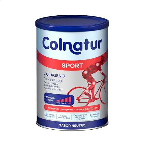 Colnatur Sport Neutro | 330g | Colágeno con Magnesio, Zinc y Vitamina C para Músculos, Huesos y Articulaciones