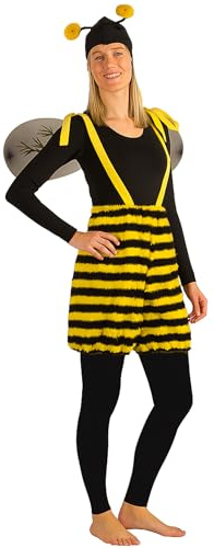 Krause & Sohn Costume Unisexe Honeybee S- XL Pantalon Beanie Abeille Costume Animal Carnaval Jardin (L/XL)
