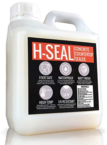 H-SEAL CONCRETE COUNTERTOP/WORKTOP SEALER | FOOD SAFE | HIGH TEMP | MATT FINISH | WATERPROOF | UV RESISTANT (1 Litre)