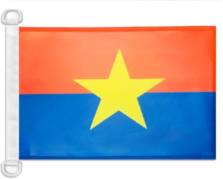AZ FLAG - Drapeau Front national de libération du Sud Viêt Nam - 45x30 cm - Pavillon Nautique Du Viet-Cong Spécial Bateau Et Extérieur En Maille Bloquée Avec Anneaux Plastiques Intégrés - 30g