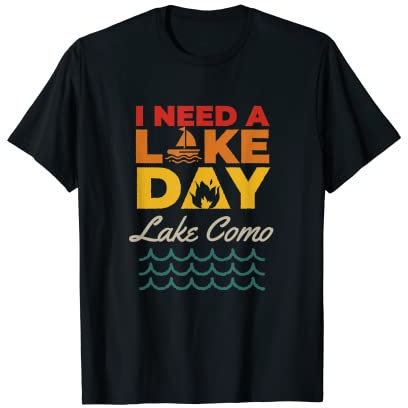 Comer See Life Ich brauche einen Tag am See Camping Vintage Camp T-Shirt