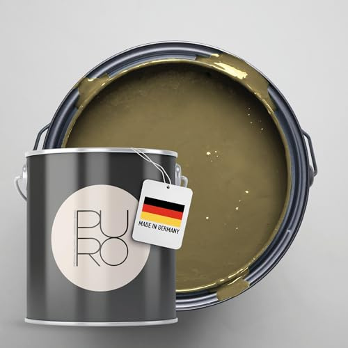 Livingwalls PURO Premium Wandfarbe c7011 - Malerfarbe für Wohnräume und Arbeitszimmer mit sehr hoher Deckkraft - matte hochwertige in Braun - 1l