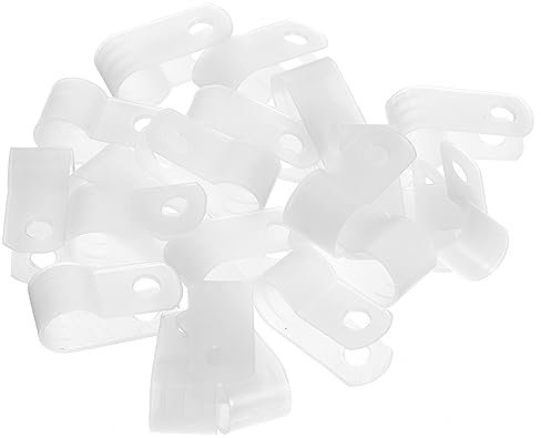 DOITOOL 1000piezas Abrazadera De Cable De Plástico Clips Para Luces De Cuerda Para Exteriores Soporte De Alambre Para Pared Clips Para Cables Ethernet
