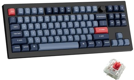 Keychron V3 Max QMK/VIA Drahtlose Mechanische Tastatur,TKL Layout 87 Tasten RGB Bluetooth/2.4 GHz/Wired Hot-Swappable Gateron Switch für Mac Windows Linux