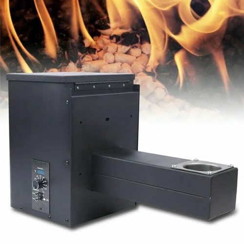 BBQ Pellet Smoker Hopper, DIY-Futterbox Mit Intelligenter Temperaturregelung, Pelletrohr-Zuführung, Grillzubehör-Set Zum Grillen, Räuchern, Backen