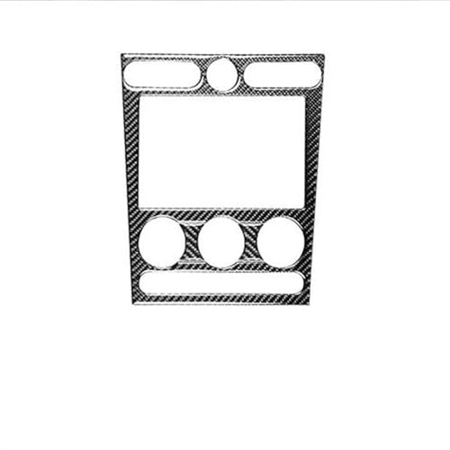Auto Interieurleisten Für Ford Für Mustang Für S197 2005-2009 Carbon Faser Zentrale Steuerung Klima Control Panel Auto Innen Zubehör Dekorative Aufkleber Interieurleisten Dekoration(Farbe:Schwarz)