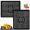 Tappetino Scolapiatti in Silicone,Tappetino per Scolapiatti in 2 Pezzi, Tappetino per Lavello 31 x 26 cm, Rivestimento per Lavello in Gomma, Tappetino per Scolapiatti Nero, per Cucina e Bagno