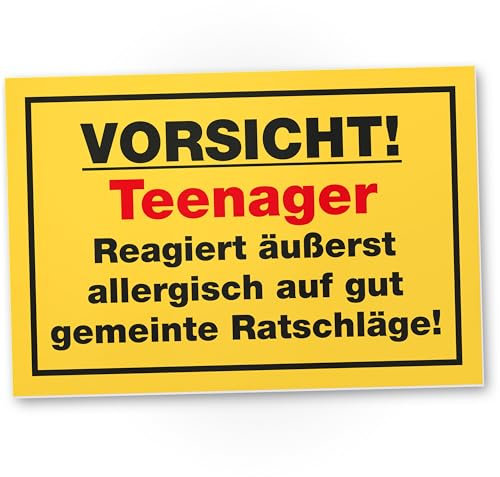 DankeDir! Teenager - Kunststoff Schild 30 x 20 cm - Geschenkidee Teenie Spruch Zimmer Türschild Jungen & Mädchen Jugendzimmer - Dekoration Deko Geschenk Idee Jugendliche Tür Deko Geburtstag