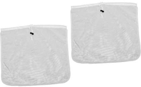 Amosfun 2st Weinfilterbeutel Saftbrühbeutel Cold Brew Beutel Mesh-siebbeutel Weinsiebbeutel Wiederverwendbarer Filterbeutel Großer Siebbeutel Filterbeutel Für Wein Polyester Weiß