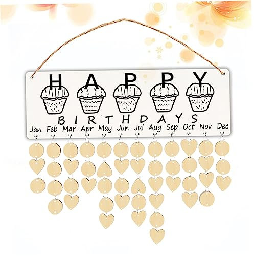 Lurrose Holzkalender Hängekalender Aus Holz Mit Datumsanzeige Aus Holz Diy-kalender Als Kalenderornament Inklusive Seil Holzbrett Holzspänen Und Eisenringen