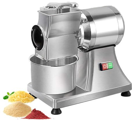 DOJOEUU Rallador de Queso eléctrico Comercial, rallador de Queso de Acero Inoxidable de 550 W, Molinillo de Mantequilla, 40 KG/H, 3000 RPM, triturador de Salvado de Pan Giratorio eléctrico para Queso