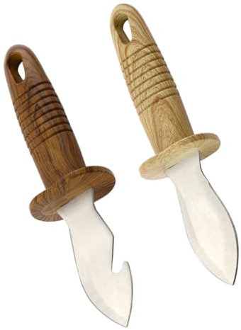 Cabilock 2 Stück Austernmesser Meeresfrüchte Shucker Muscheln Austernöffner Schalentiermesser Meeresfrüchte Öffner Werkzeuge Jakobsmuschel Austernwerkzeug Austernschneider