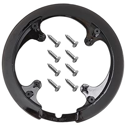 Qianly 42~44T Fahrrad Kettenblattschutz mit Schrauben für Radringabdeckung Zubehör, Schwarz
