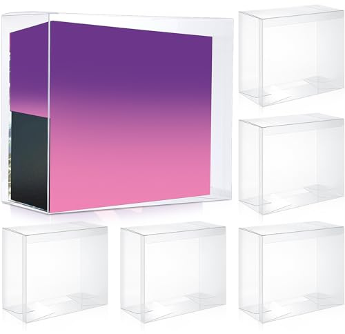Yexiya 12 Pack Display Case Compatible with ETB Elite Trainer Box Protector Case, PET Plastic Cases Bulk 7.6 x 6.6 x 3.5 Inch 0.50mm Thick Clear Display Box for Collectors Gift Cards