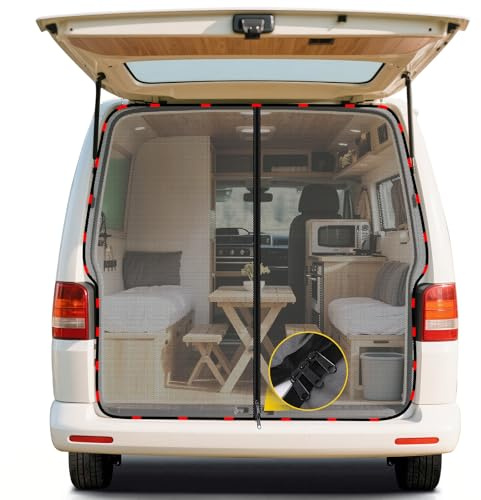 XCBYT Magnetic Mosquito Net for VW T5 T6 Tailgate - Car Fly Screen | XCBYT, Perfect Fit, No Gap, Fine Mesh for Against Insects, Fresh Air