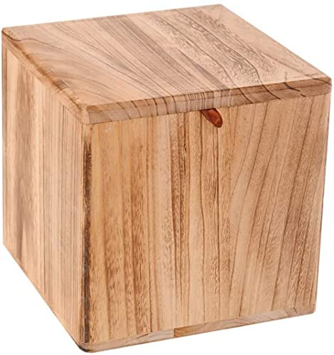 GJMSSMY Sgabello Contenitore in Legno, cubo Organizer per Soggiorno/Giardino, Sgabello Multifunzionale per Scarpe e Seduta Bassa (Colore Legno)