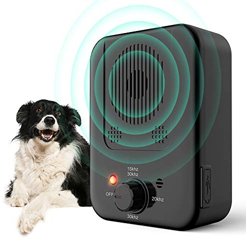 Anti Aboiement Chien Ultrason, Automatique Boitier Ultrason Anti Aboiement, 3 Modes Ultrason Chien Anti-Aboiement Chien, Appareil Anti Aboiement Étanche pour Petits Grands Chiens Intérieur Exterieur