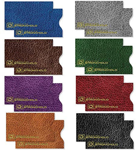 RFID Blocking Credit Card Sleeve Protectors – USA Made Slim Wallet Inserts for Credit Cards, Debit Cards & ID Protection (16, Leather Look)